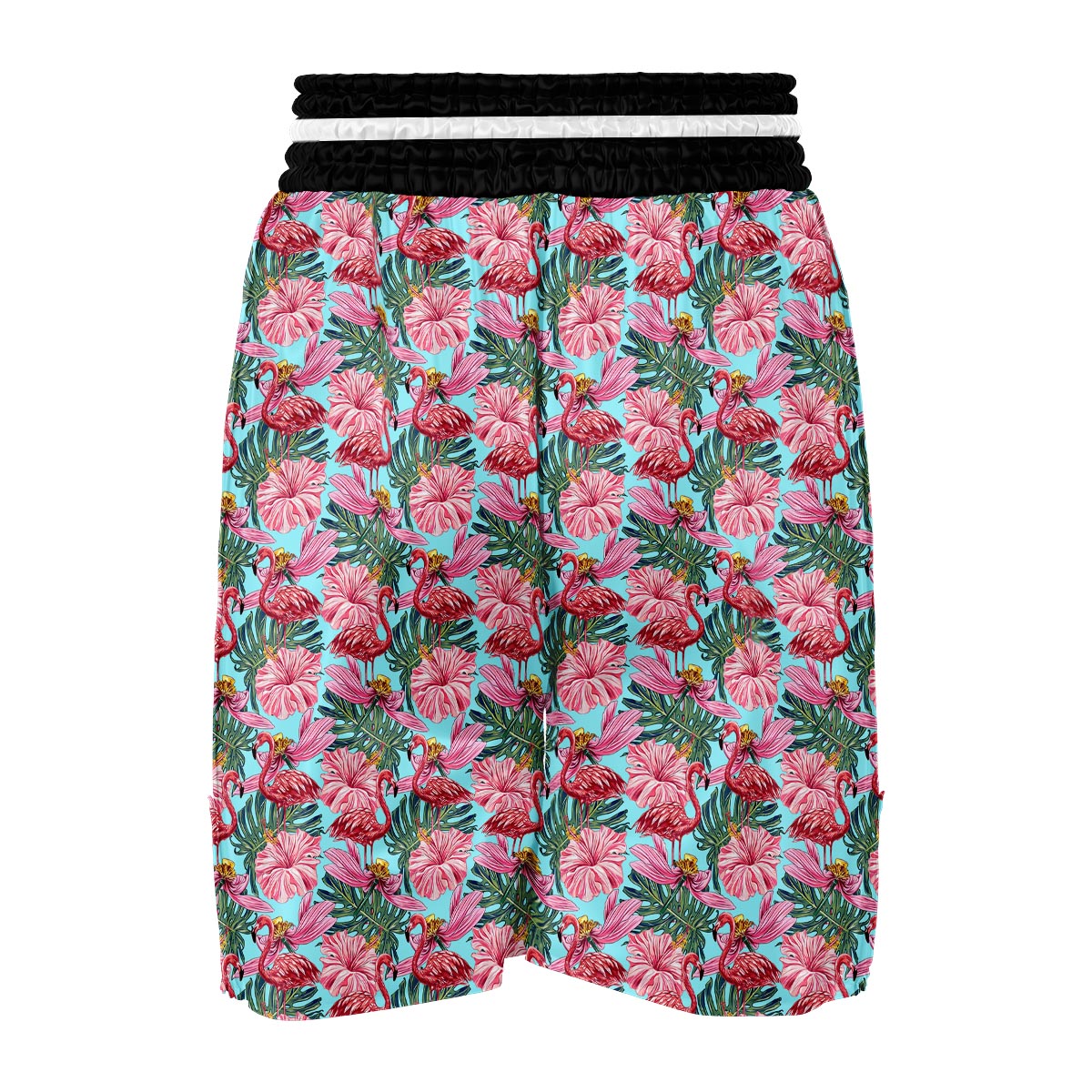 Hibiscus Flamingo Boxing Shorts-grizzshop