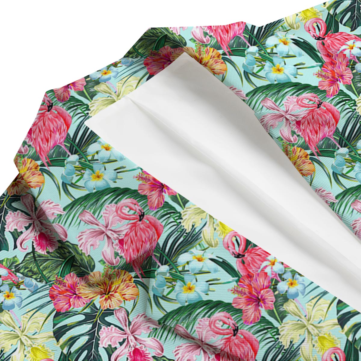 Hibiscus Flamingo Tropical Men's Blazer-grizzshop