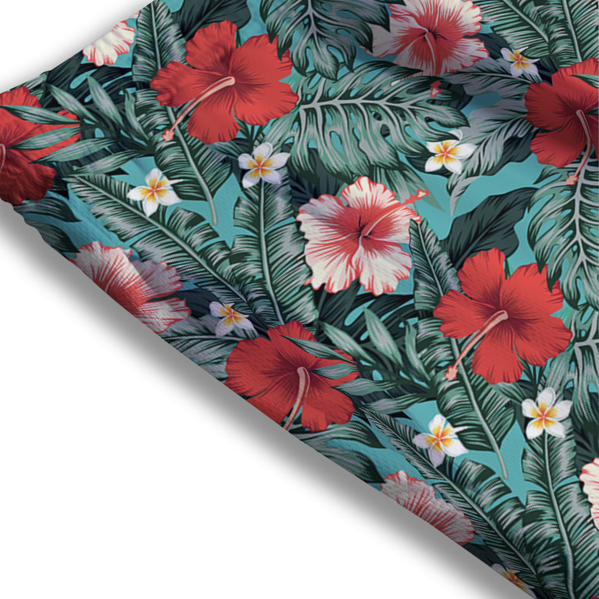 Hibiscus Flowers Tropical Print Pattern Mesh Shorts