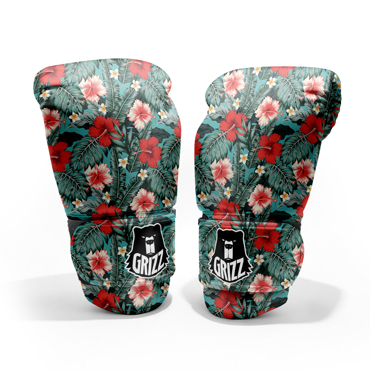 Hibiscus Flowers Tropical Print Pattern Pro Boxing Glove