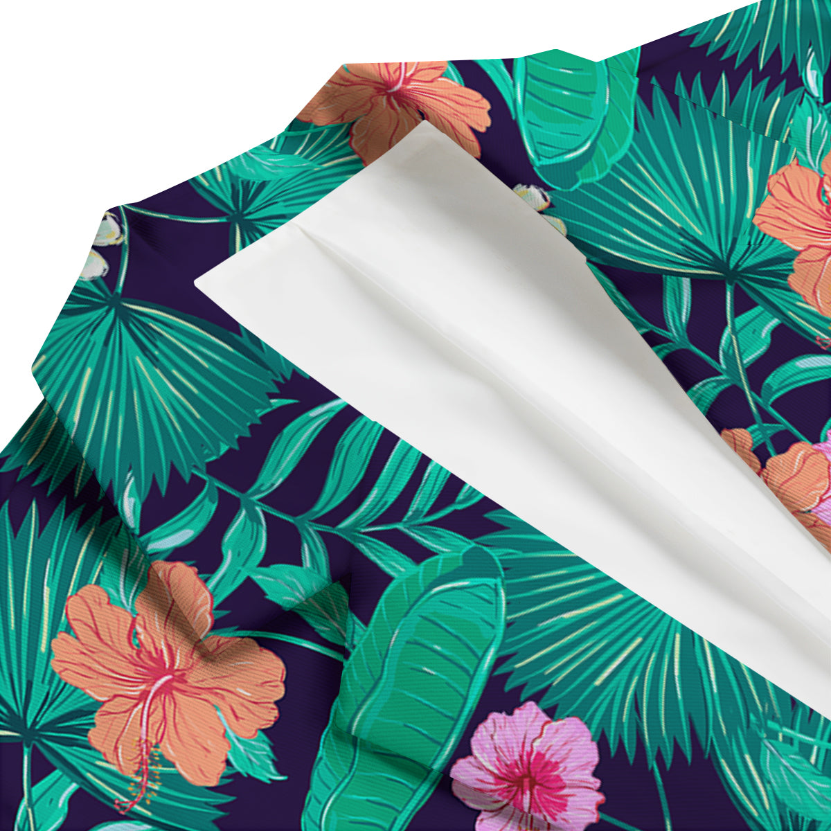 Hibiscus Leaves Tropical Print Pattern Men's Blazer-grizzshop