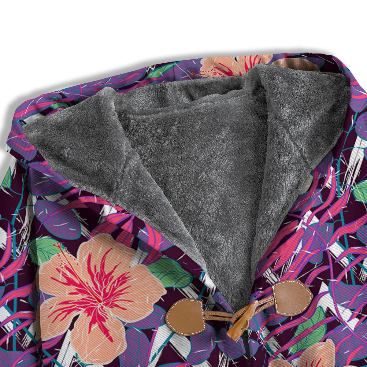 Hibiscus Purple Tropical Print Pattern Men's Windbreaker Jacket-grizzshop