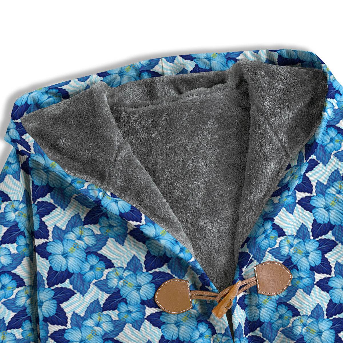 Hibiscus Tropical Blue Print Pattern Men's Windbreaker Jacket-grizzshop