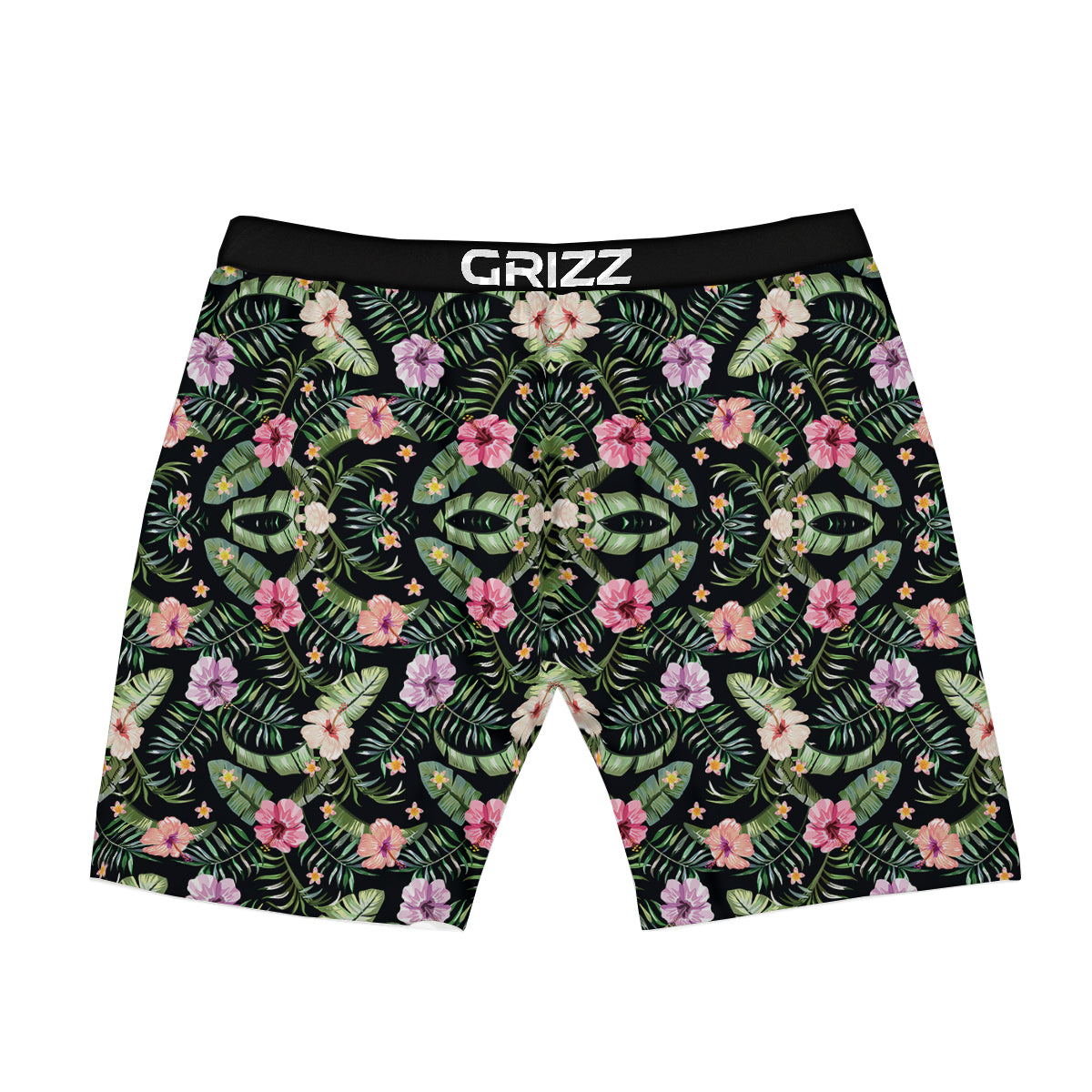 Hibiscus Tropical Floral Vintage Print Pattern Boxer Briefs-grizzshop