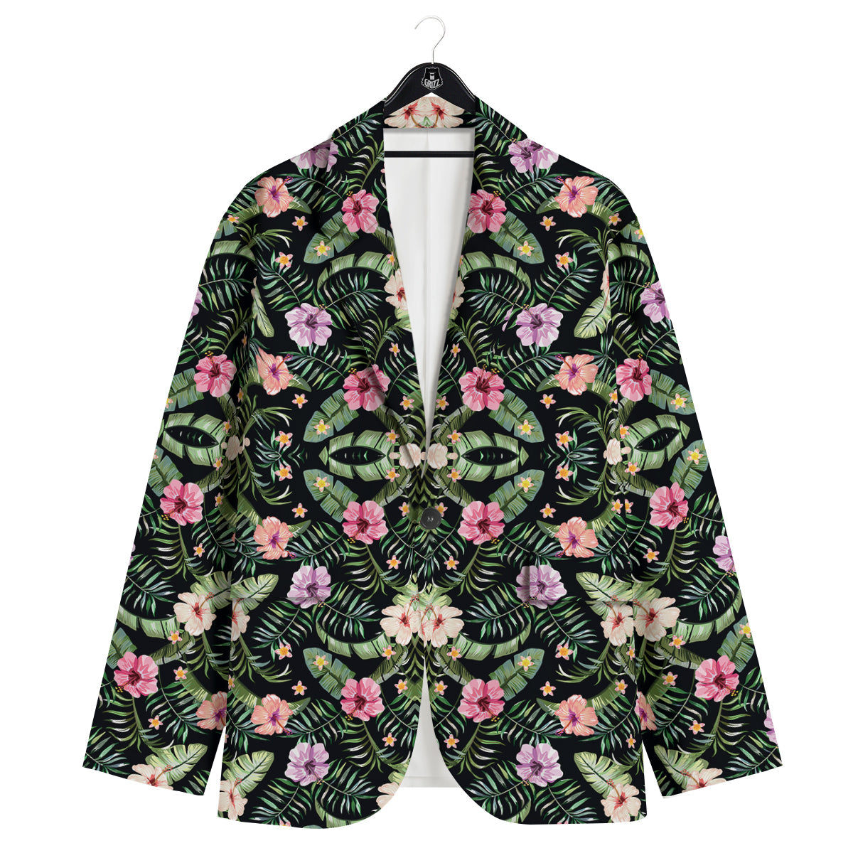 Hibiscus Tropical Floral Vintage Print Pattern Men's Sport Coat-grizzshop
