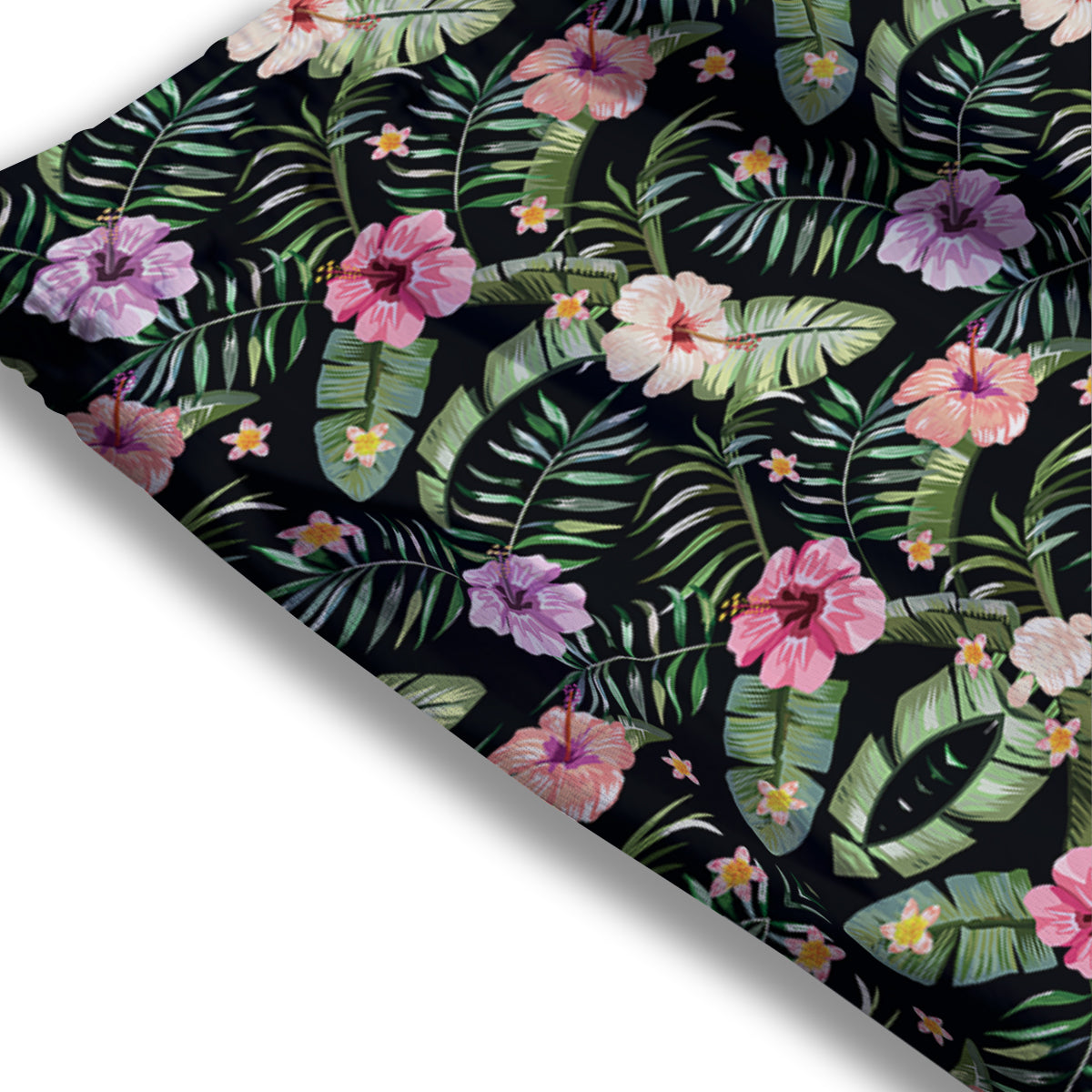 Hibiscus Tropical Floral Vintage Print Pattern Mesh Shorts