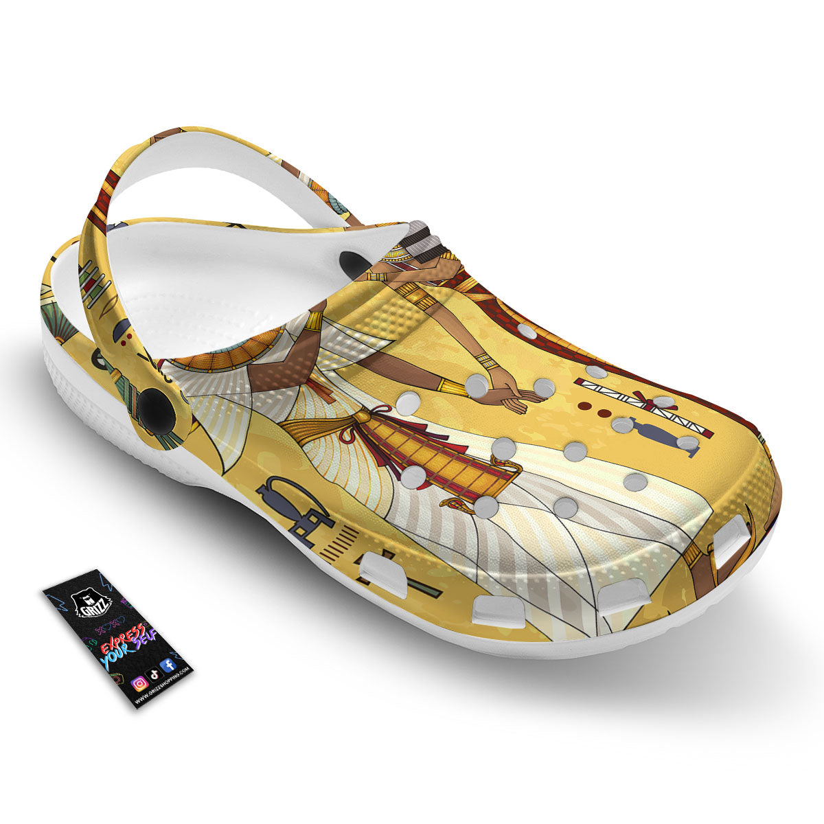 Hieroglyphs And Gods Egyptian Print Clog-grizzshop