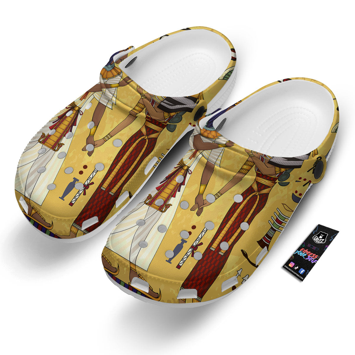 Hieroglyphs And Gods Egyptian Print Clog-grizzshop