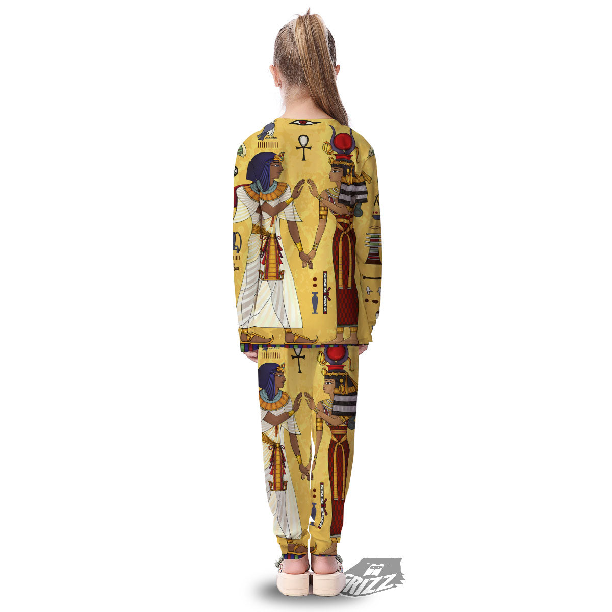 Hieroglyphs And Gods Egyptian Print Kid's Pajamas-grizzshop