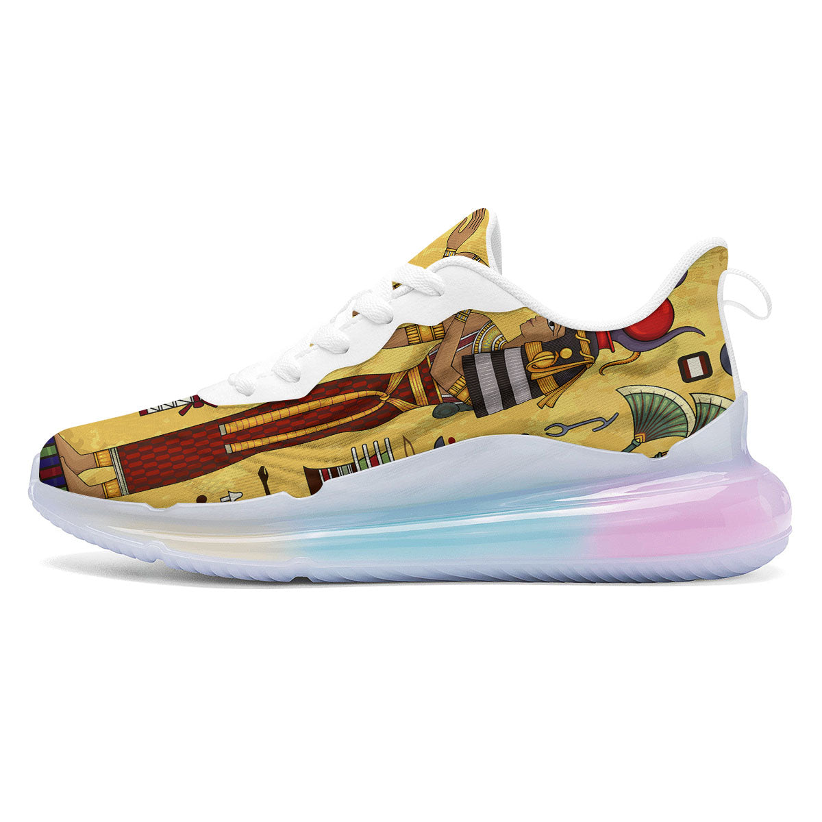 Hieroglyphs And Gods Egyptian Print Running Sneakers-grizzshop
