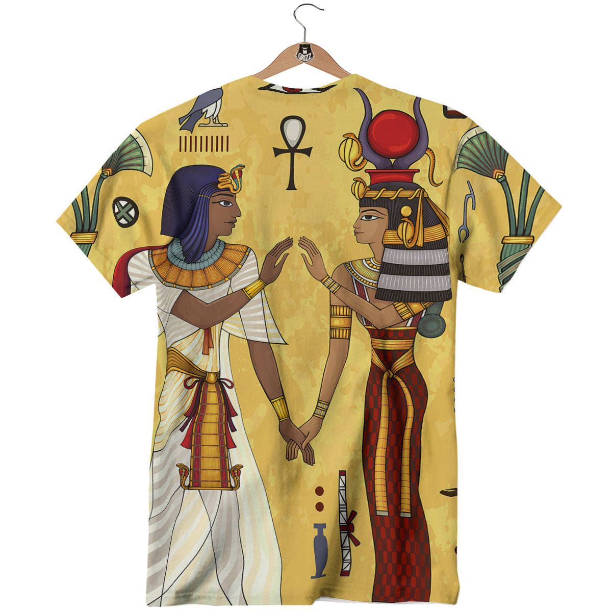 Hieroglyphs And Gods Egyptian Print T-Shirt-grizzshop