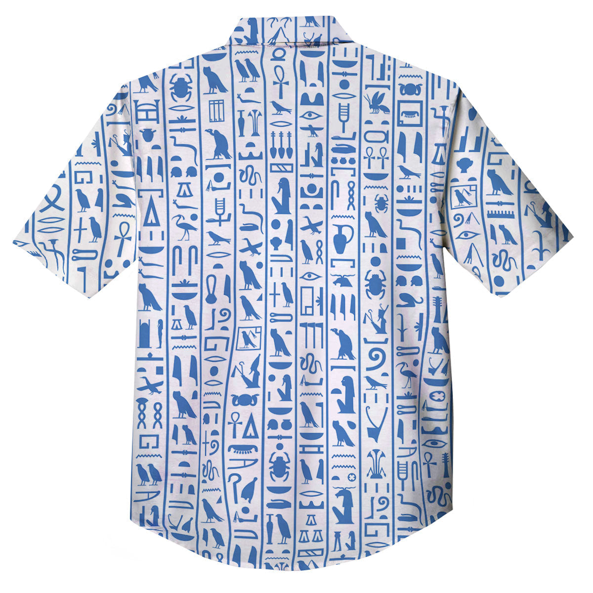 Hieroglyphs Egypt Print Pattern Button Up Shirt-grizzshop