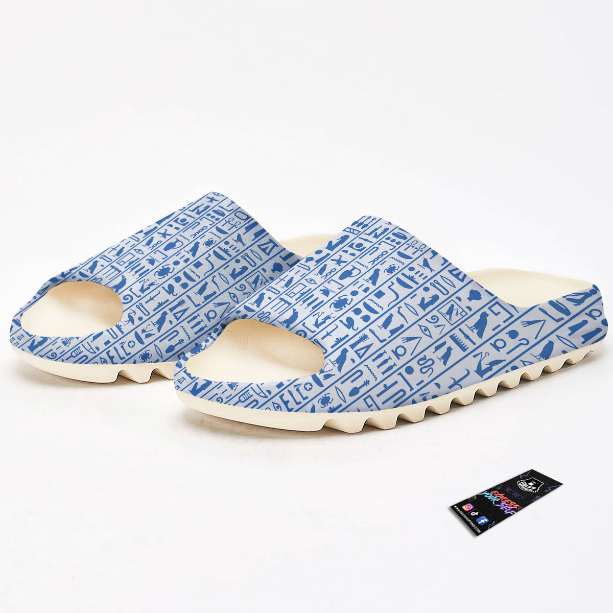 Hieroglyphs Egypt Print Pattern Sandals-grizzshop
