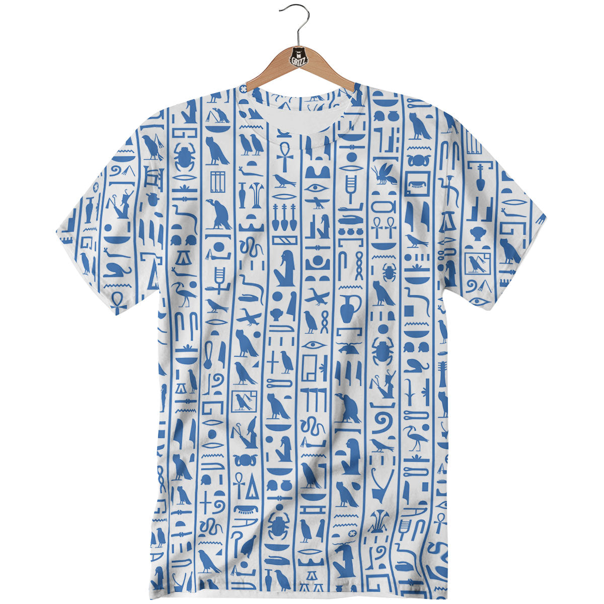 Hieroglyphs Egypt Print Pattern T-Shirt-grizzshop