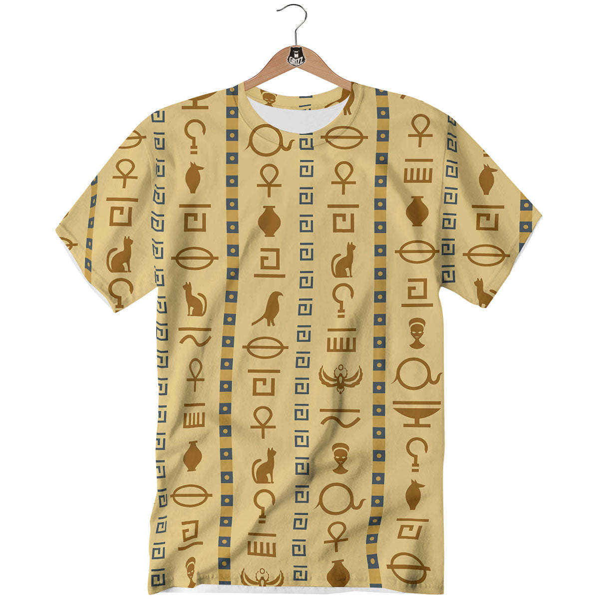 Hieroglyphs Egyptian Print T-Shirt-grizzshop