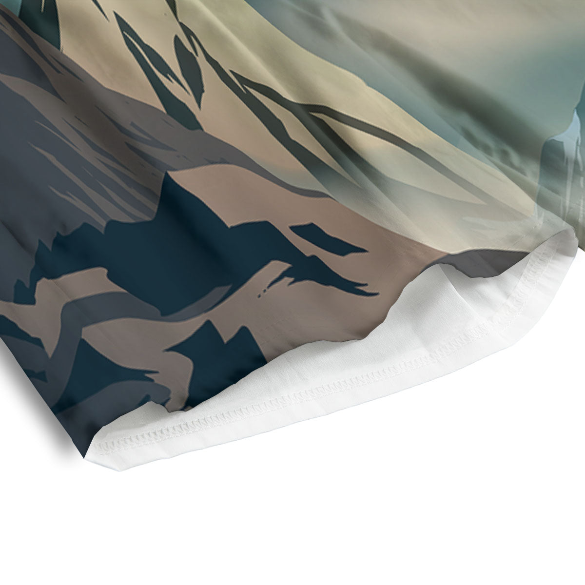 High Mountain Print Men's Athletic Shorts