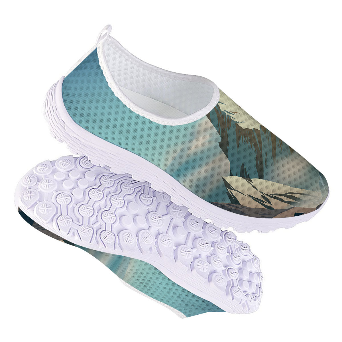 High Mountain Print Nurse Shoes-grizzshop