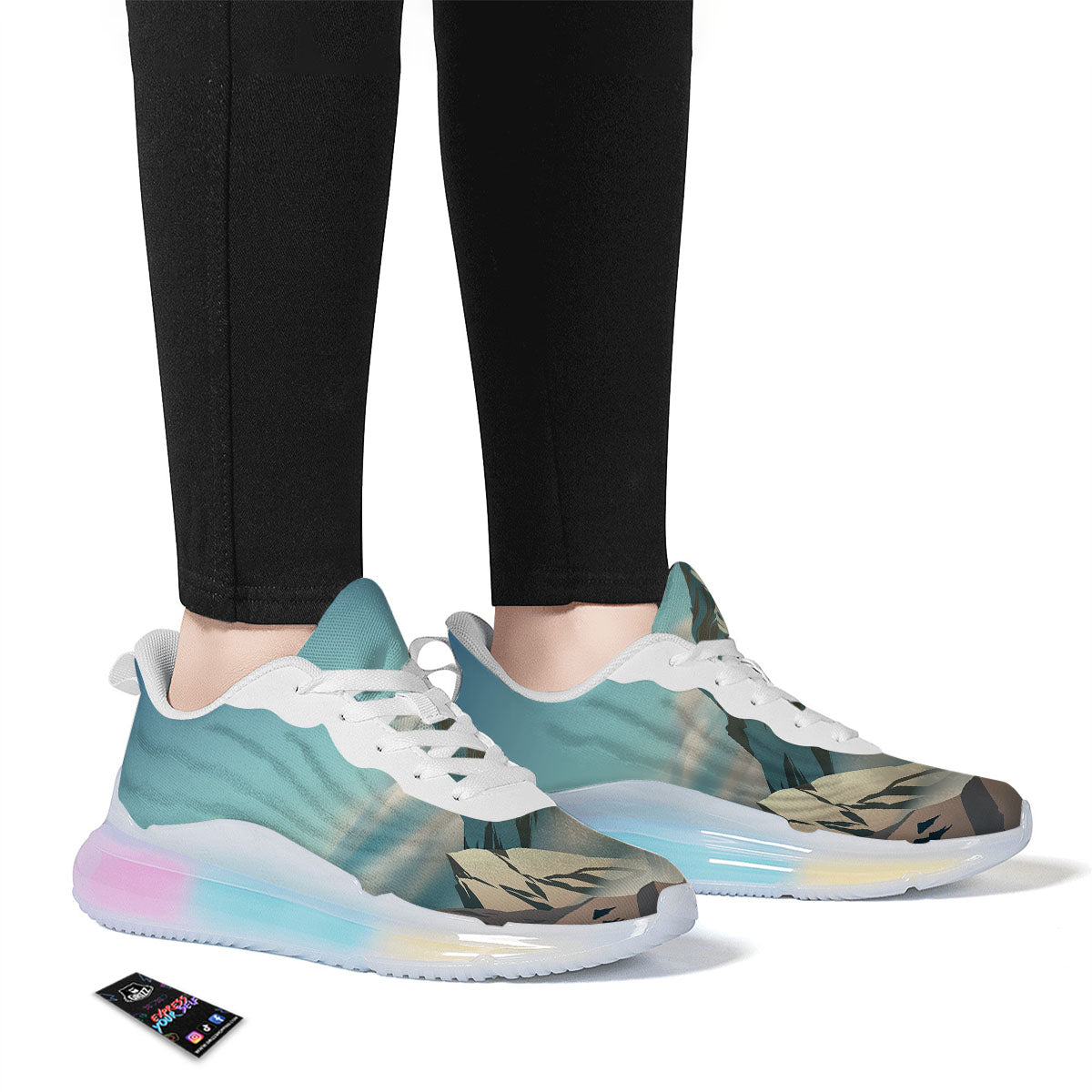 High Mountain Print Running Sneakers-grizzshop