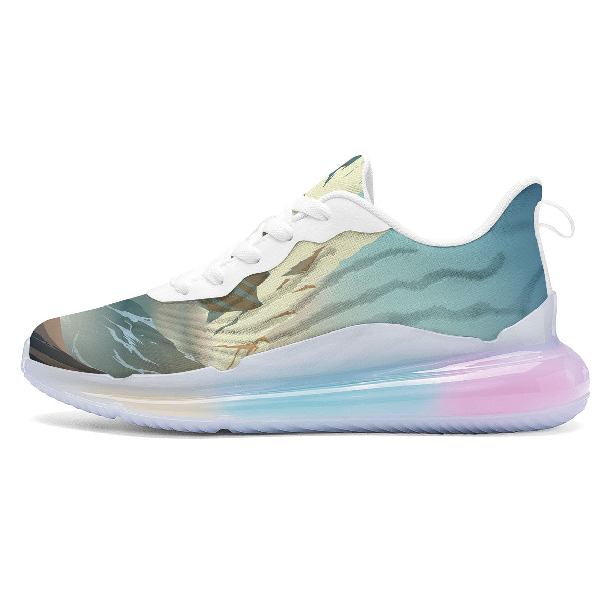 High Mountain Print Running Sneakers-grizzshop
