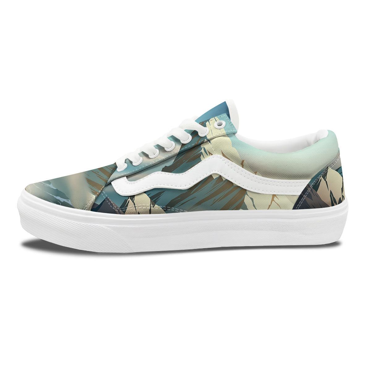 High Mountain Print Skate Shoes-grizzshop