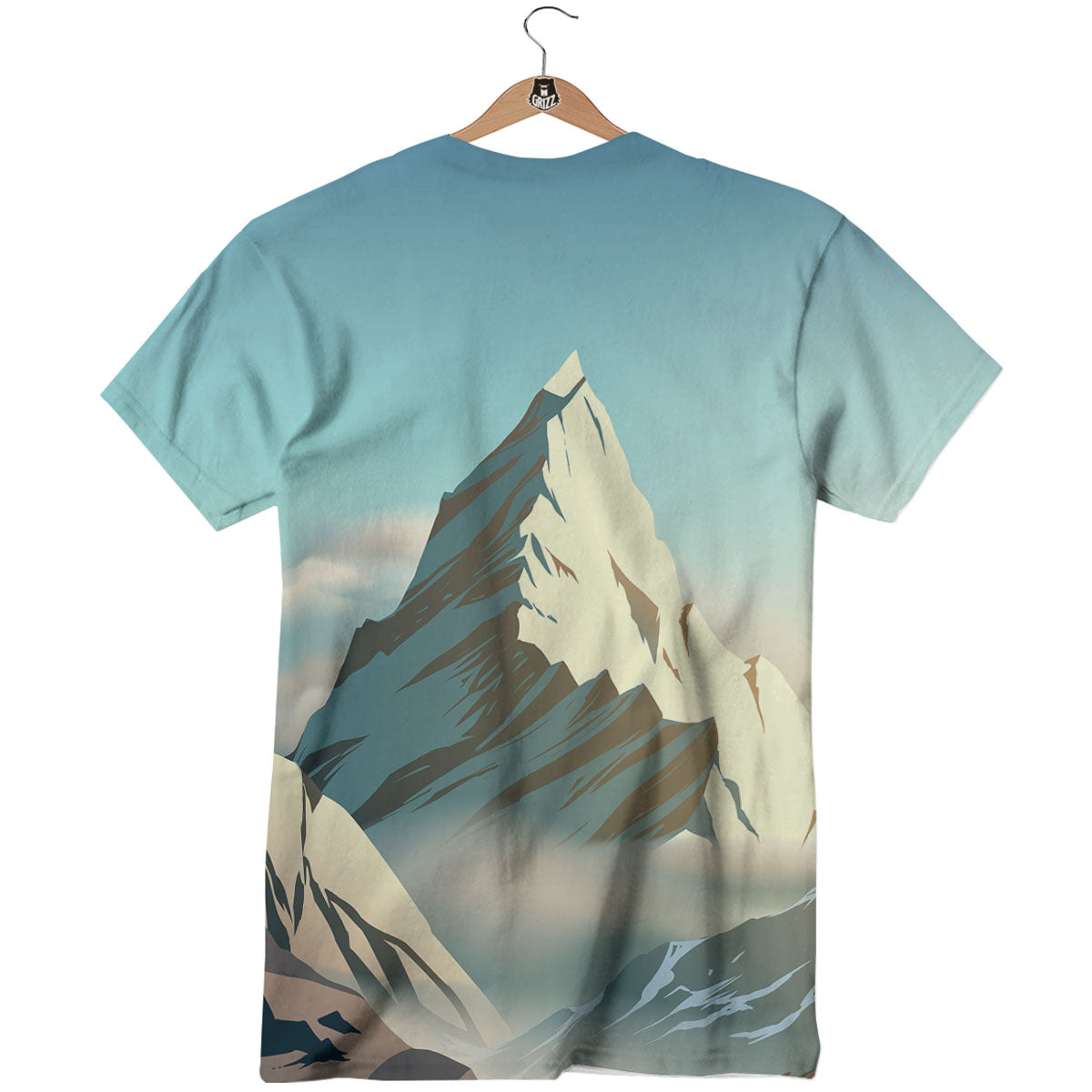 High Mountain Print T-Shirt-grizzshop