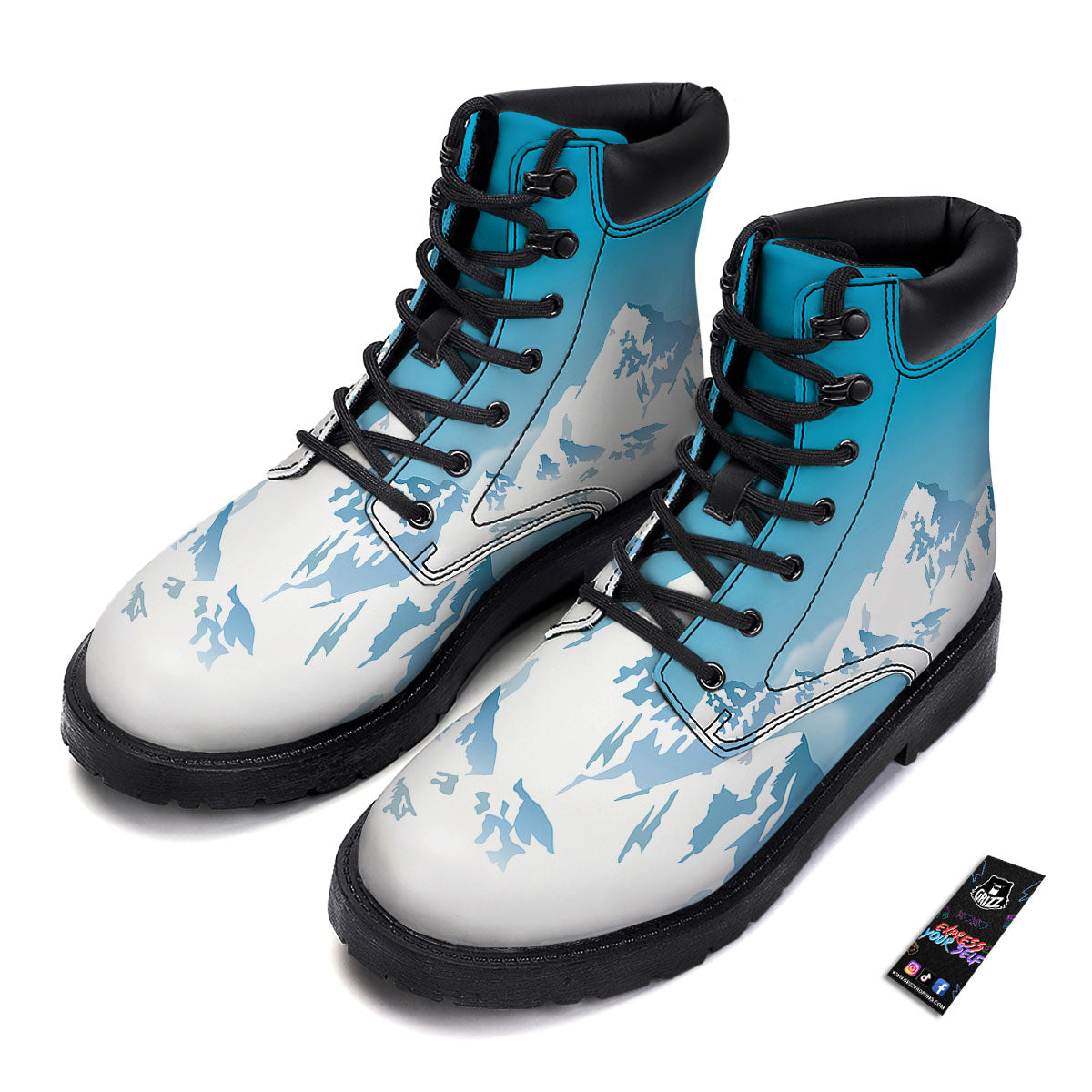 Himalaya Mountain Print Boots-grizzshop