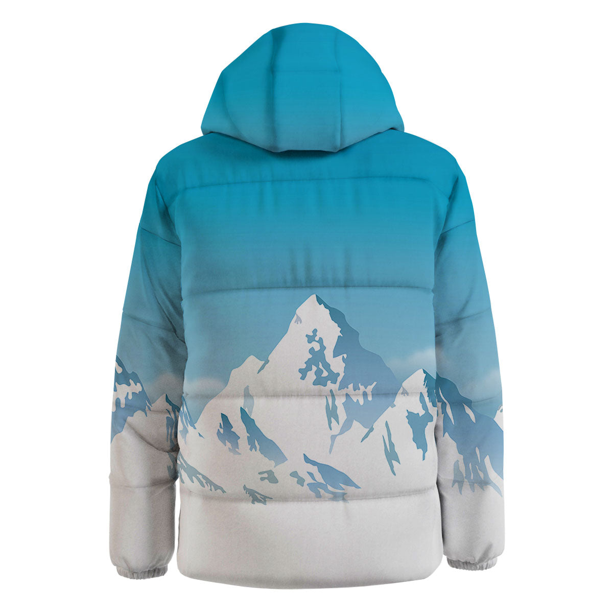 Himalaya Mountain Print Down Jacket-grizzshop