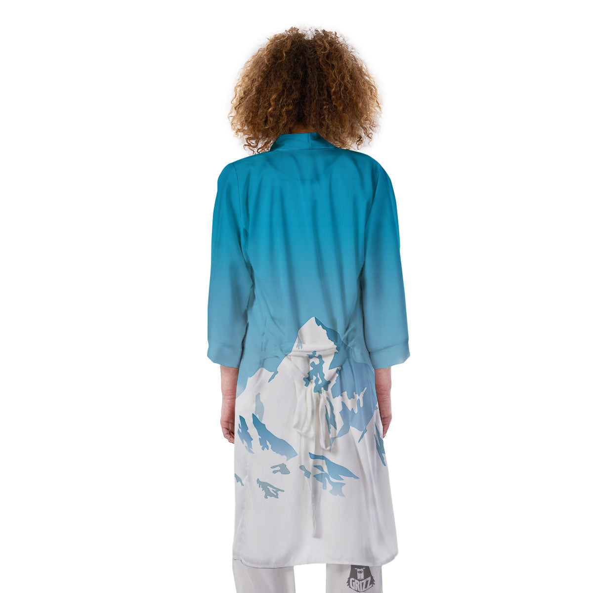 Himalaya Mountain Print Kimono-grizzshop