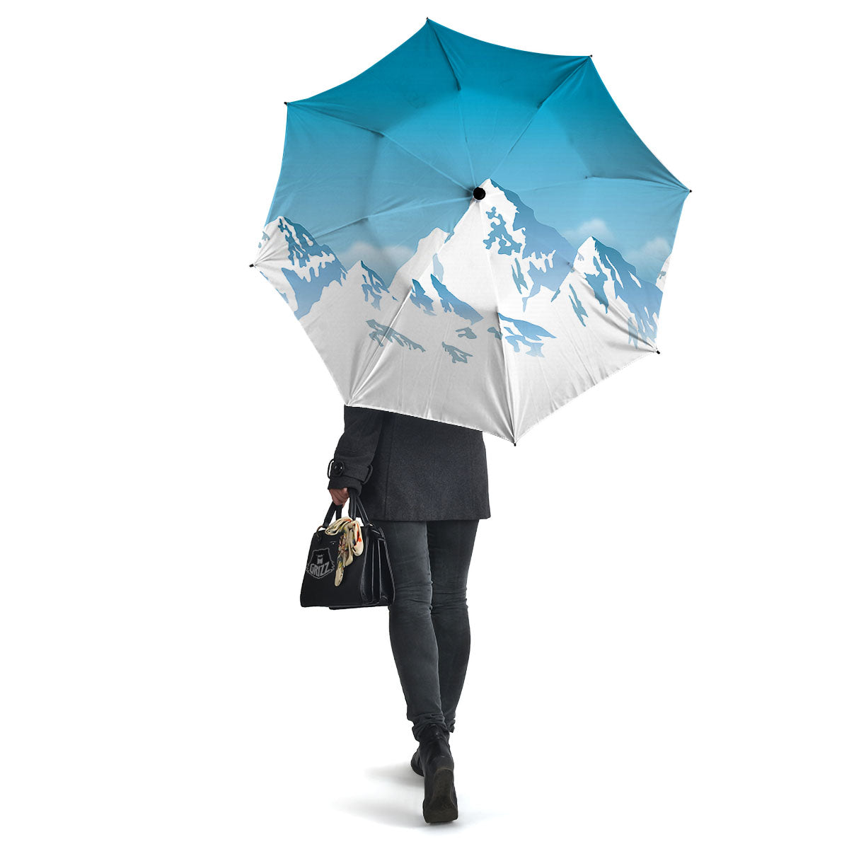 Himalaya Mountain Print Umbrella-grizzshop