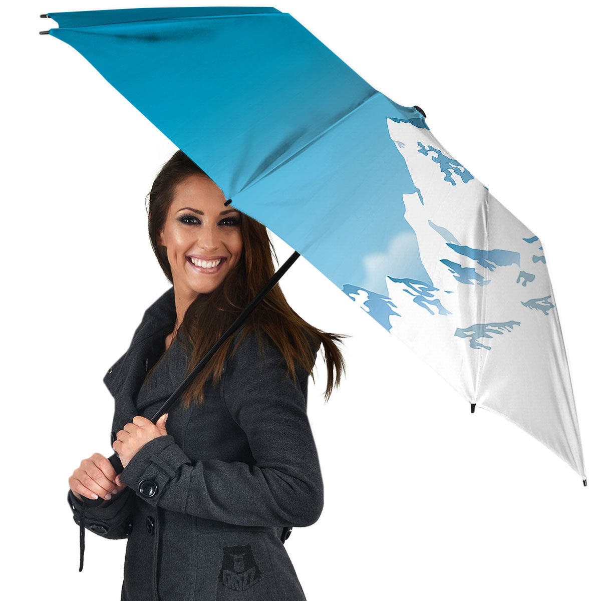 Himalaya Mountain Print Umbrella-grizzshop