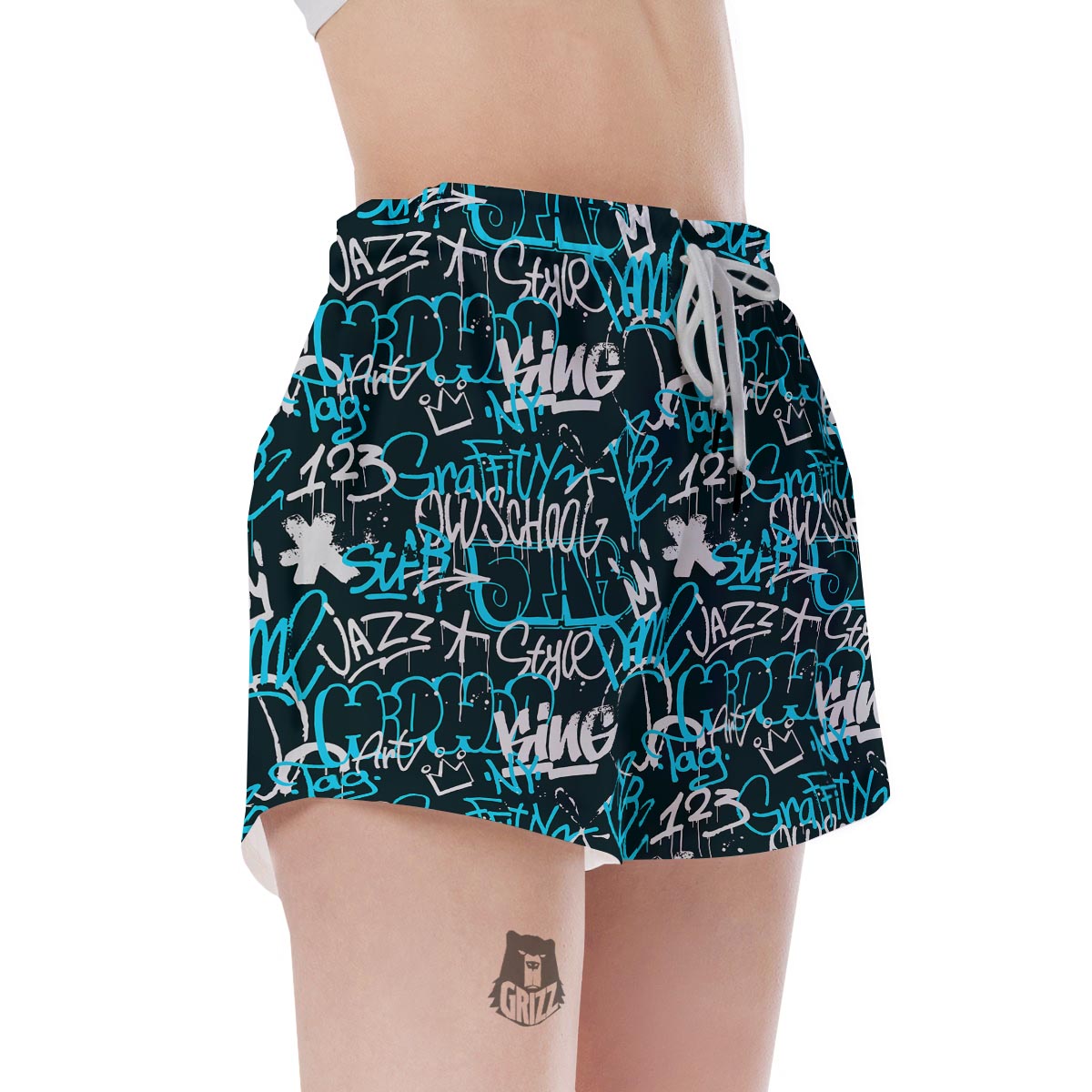 Hiphop Airbrush Print Women's Shorts-grizzshop