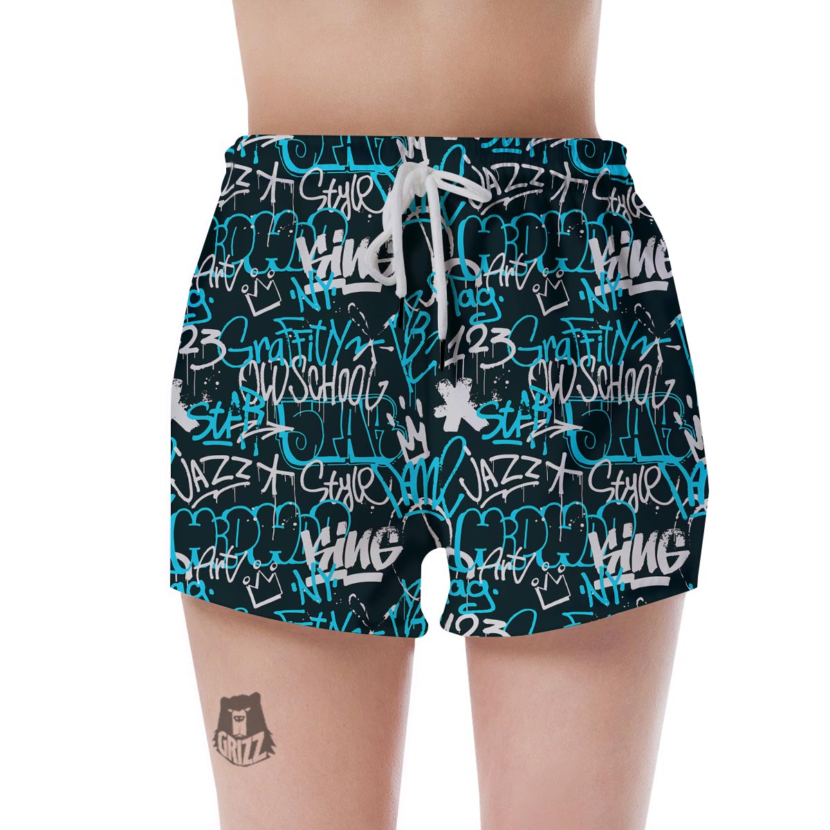 Hiphop Airbrush Print Women's Shorts-grizzshop