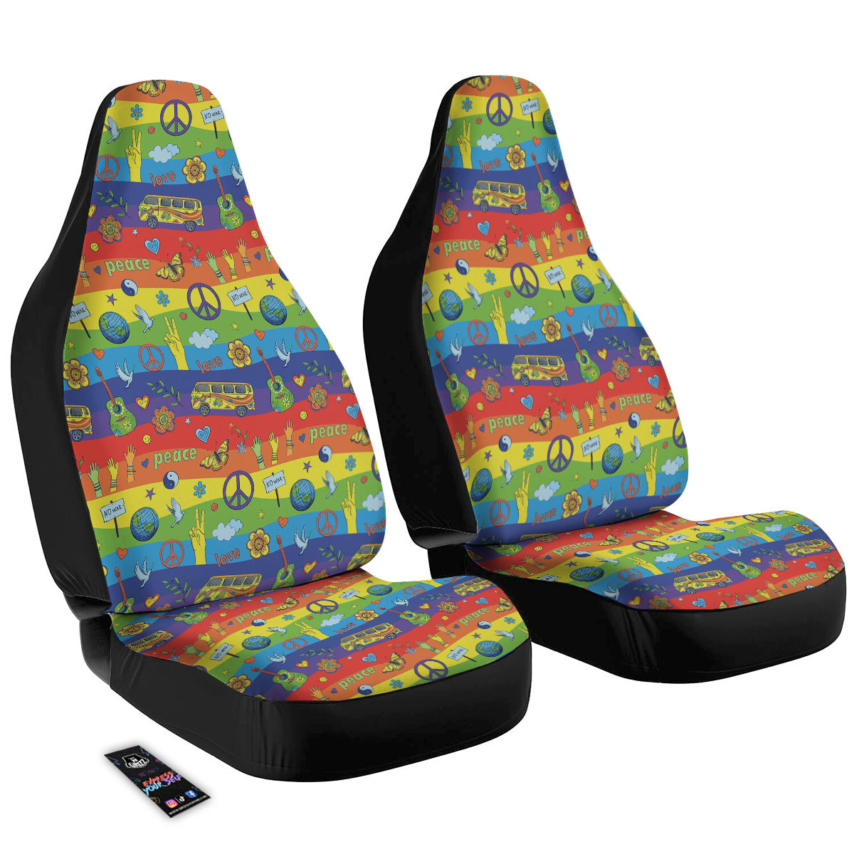 Psychedelic Geometric Print Pet Car Seat Cover main image 1