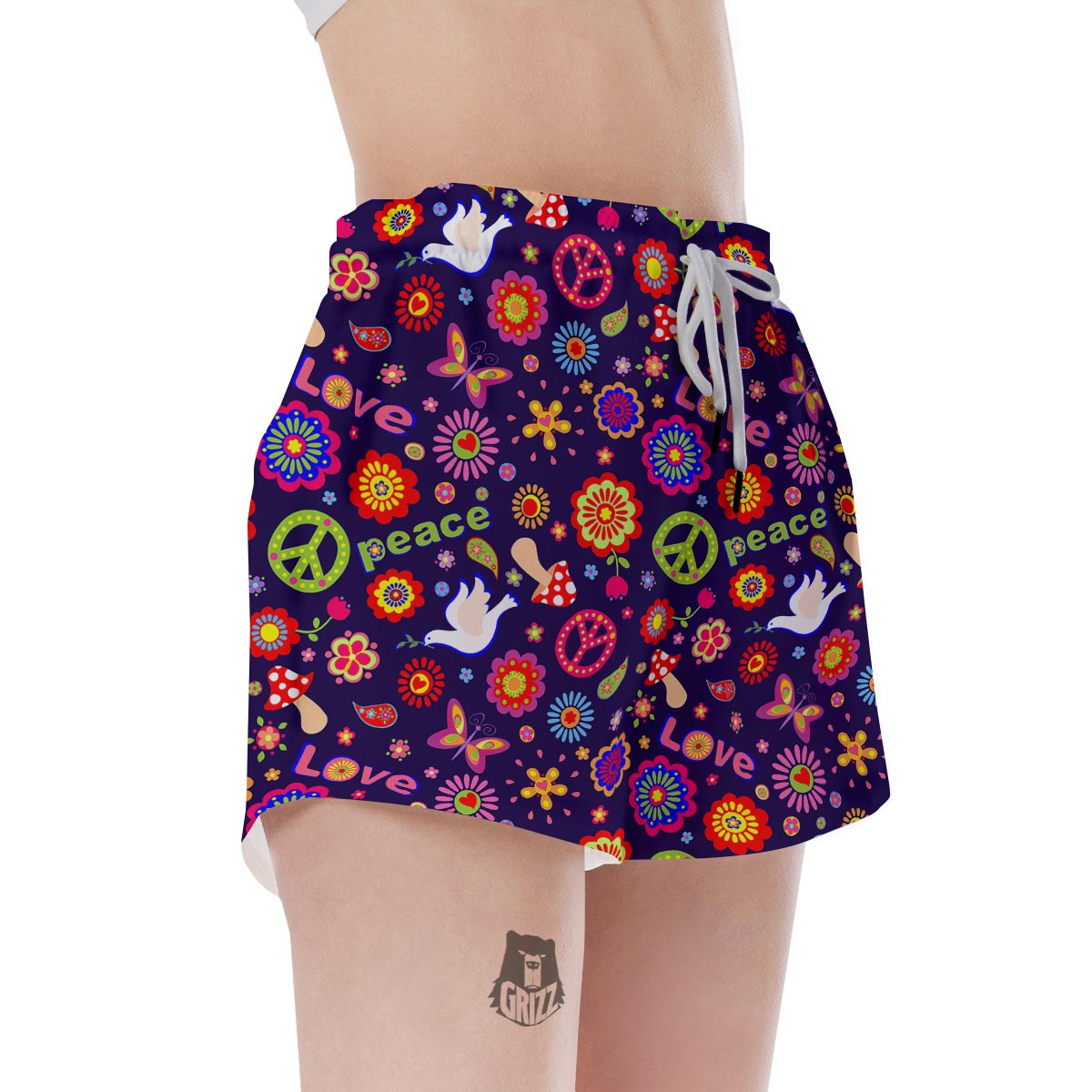 Hippie Floral Women's Shorts-grizzshop