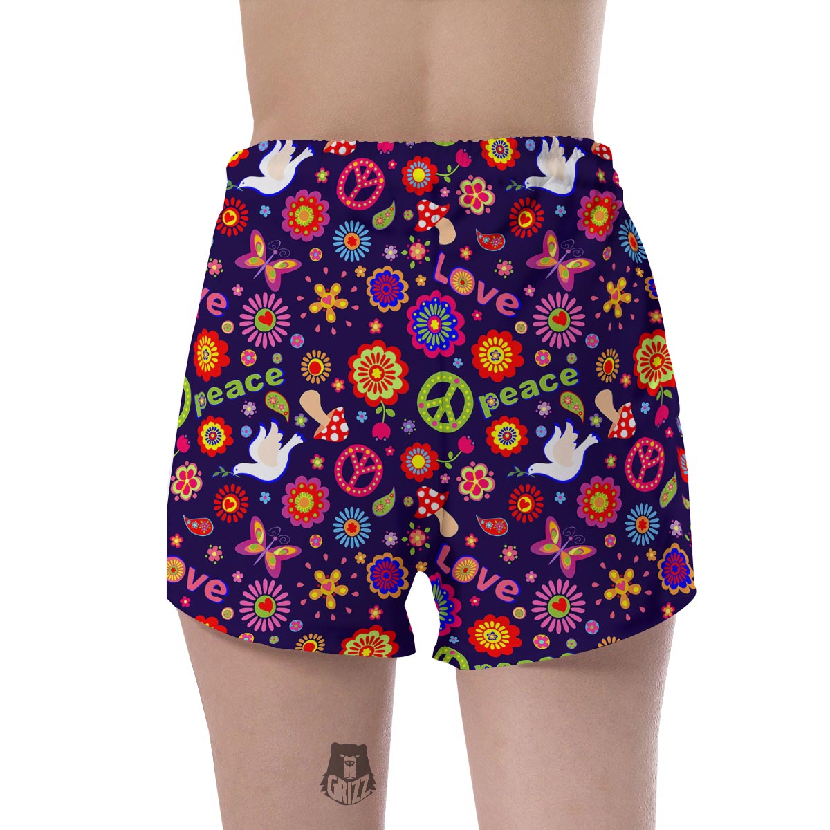 Hippie Floral Women's Shorts-grizzshop