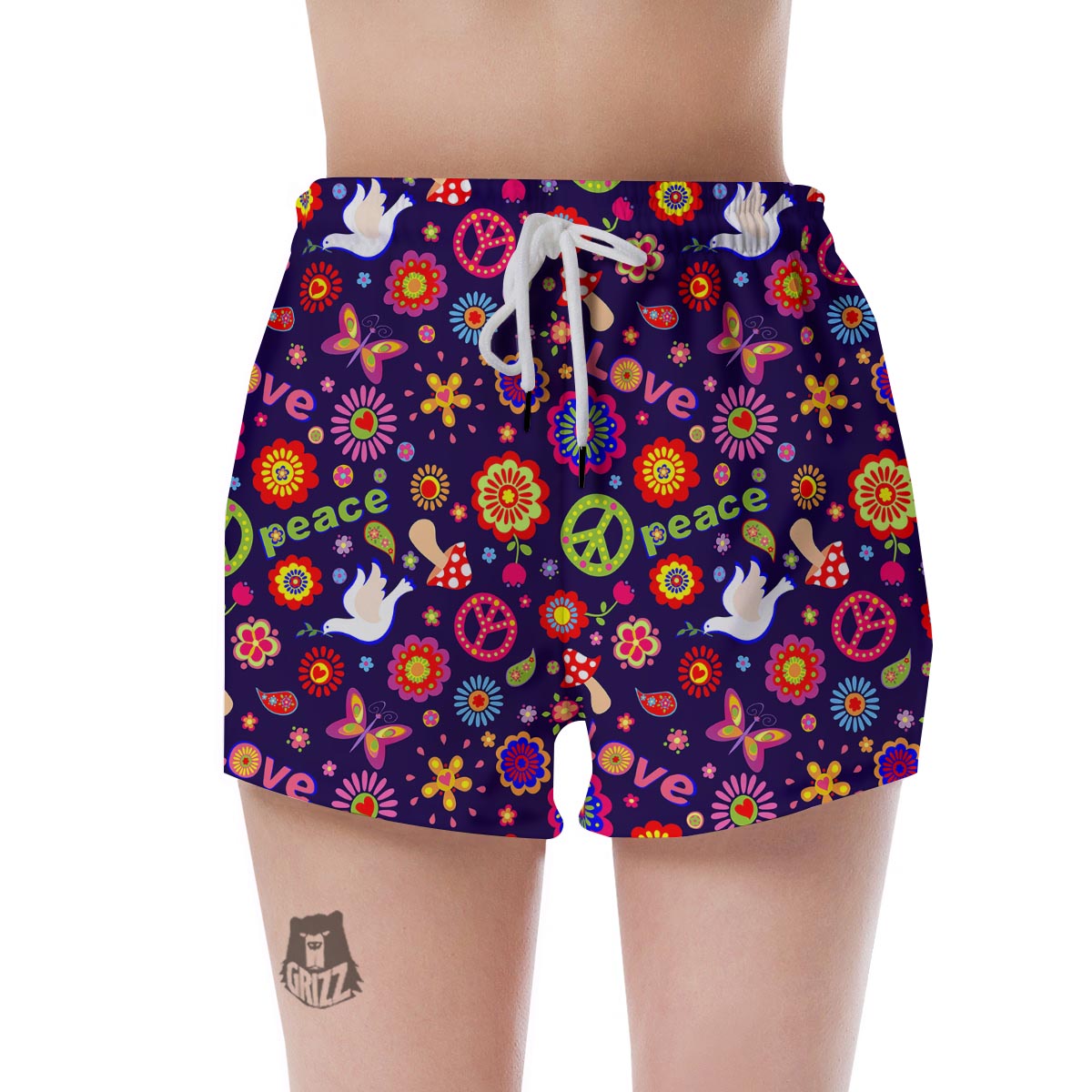Hippie Floral Women's Shorts-grizzshop
