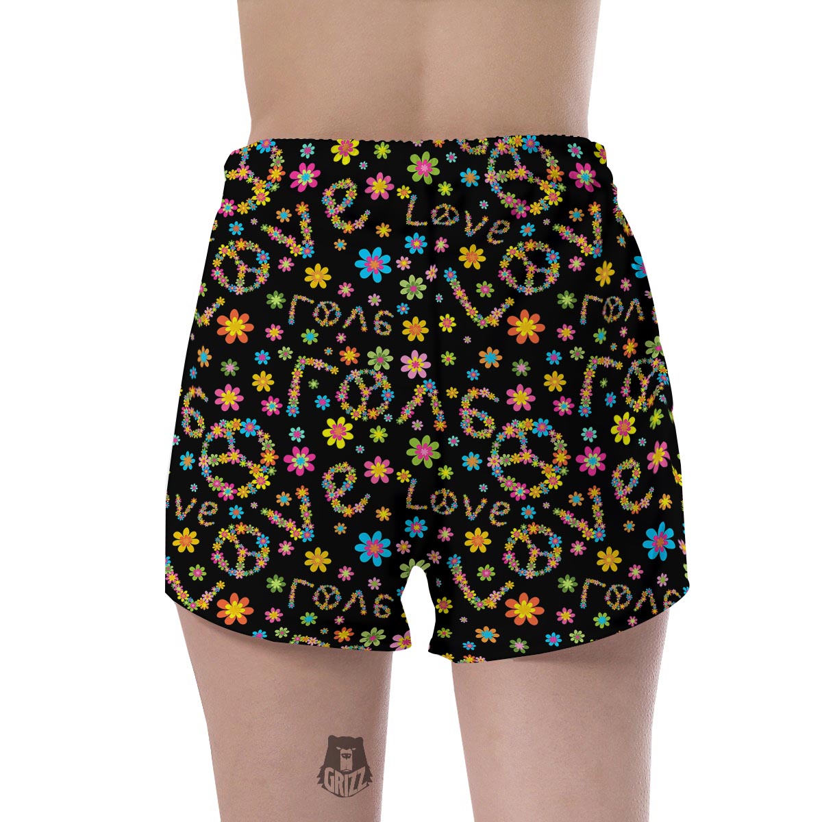 Hippie Love Floral Women's Shorts-grizzshop