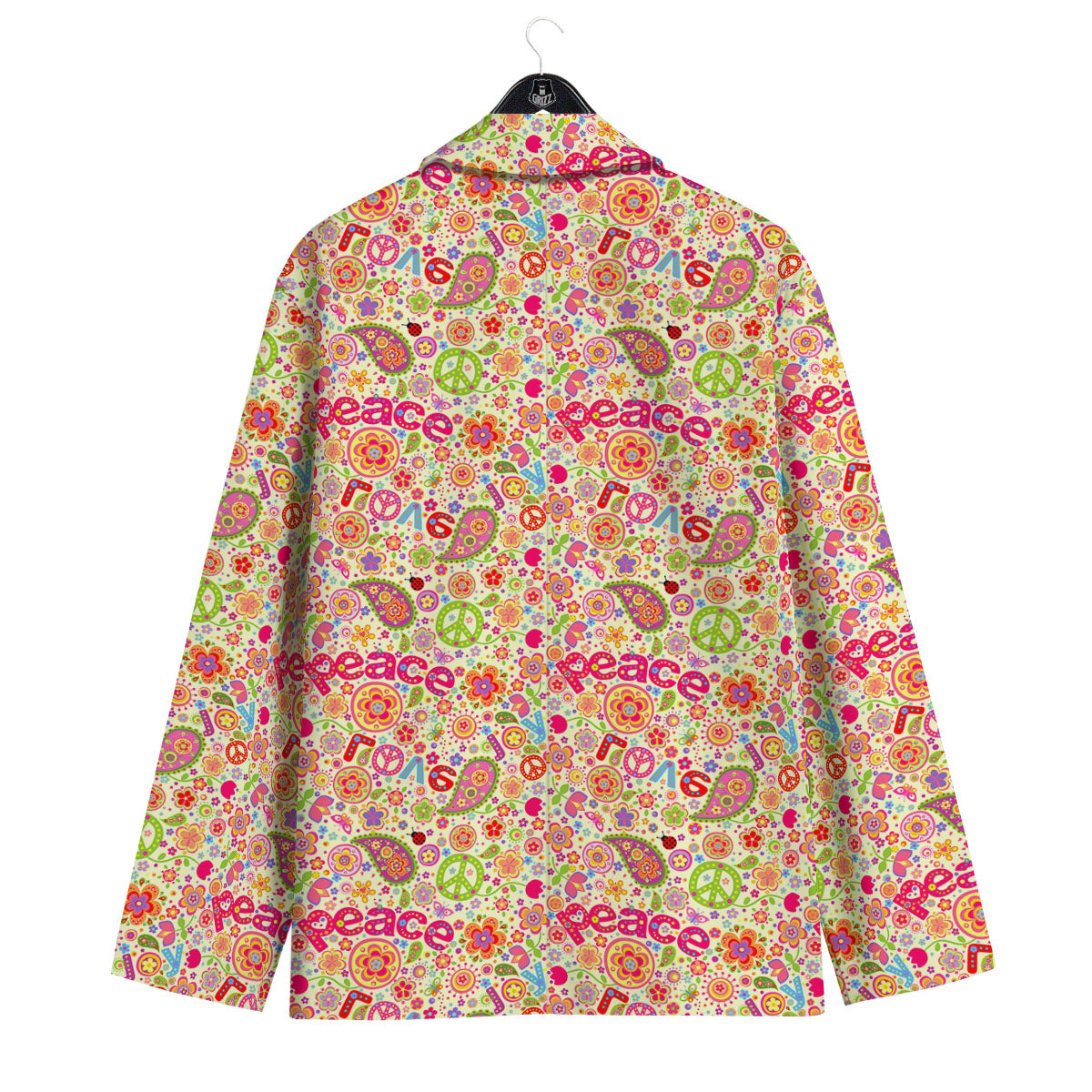 Hippie Peace Groovy Print Pattern Men's Sport Coat-grizzshop