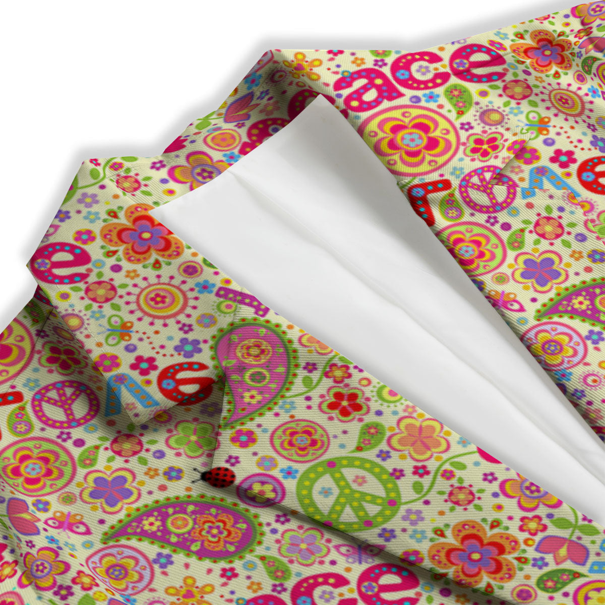 Hippie Peace Groovy Print Pattern Women's Blazer-grizzshop