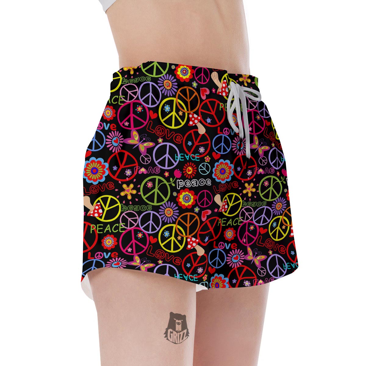 Hippie Peace Sign Women's Shorts-grizzshop