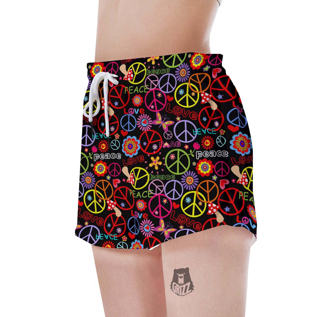 Hippie Peace Sign Women's Shorts-grizzshop