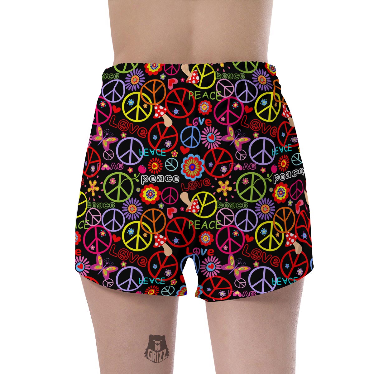 Hippie Peace Sign Women's Shorts-grizzshop