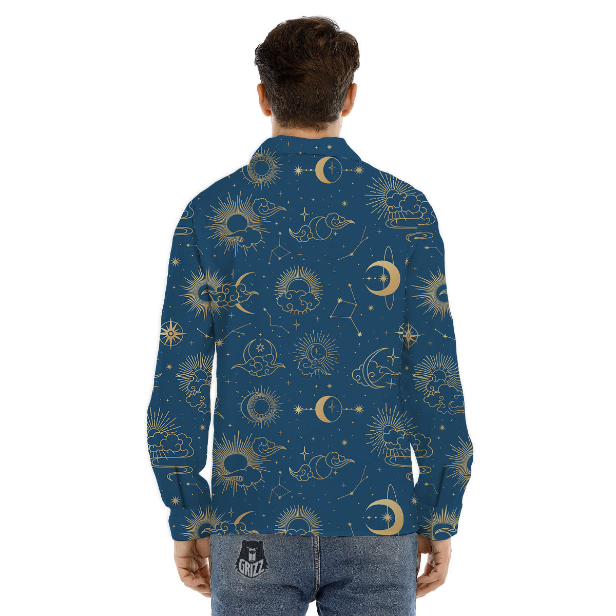 Hippie Plague Doctor Colorful Print Men's Dress Shirts-grizzshop