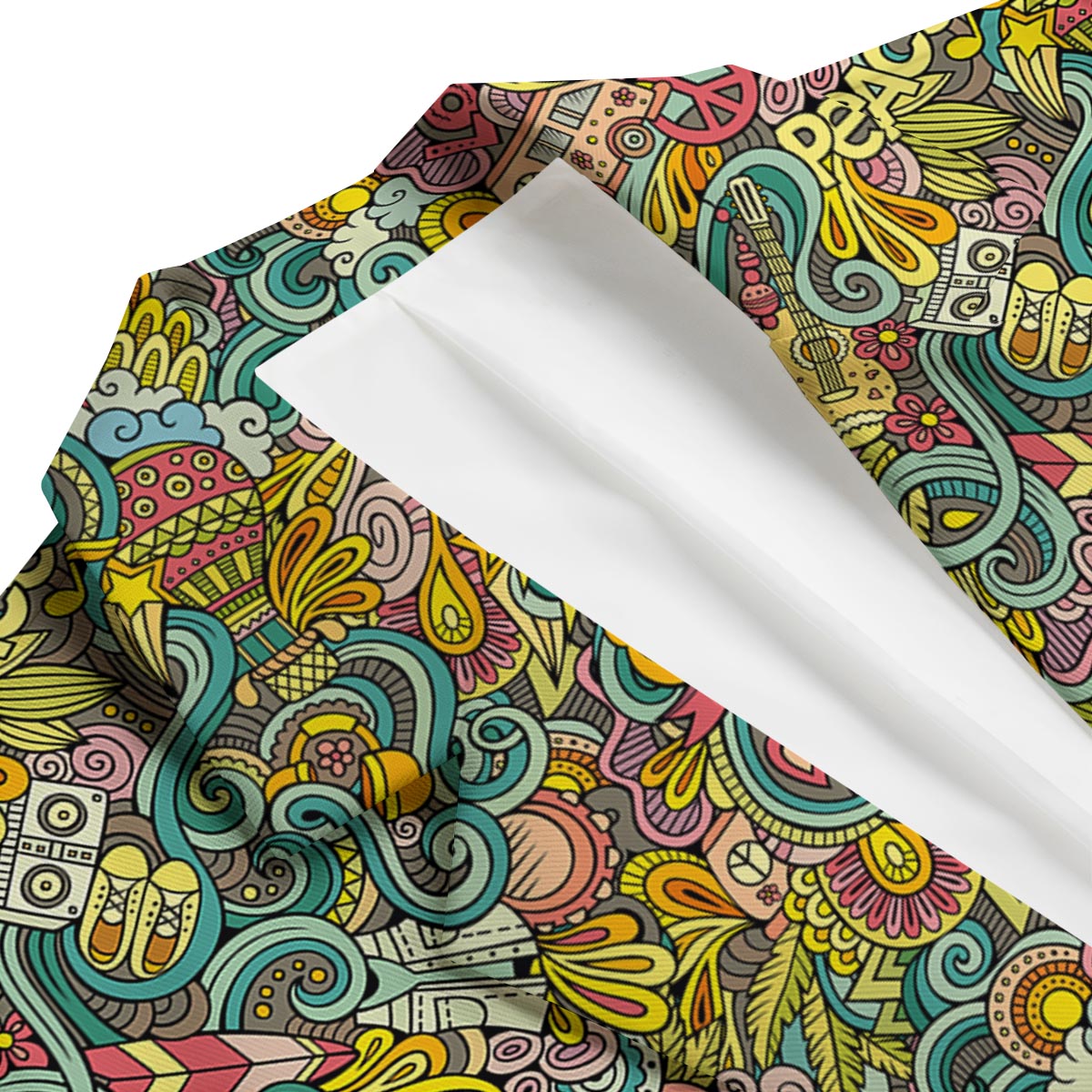 Hippie Psychedelic Van Peace Sign Pattern Print Men's Blazer-grizzshop