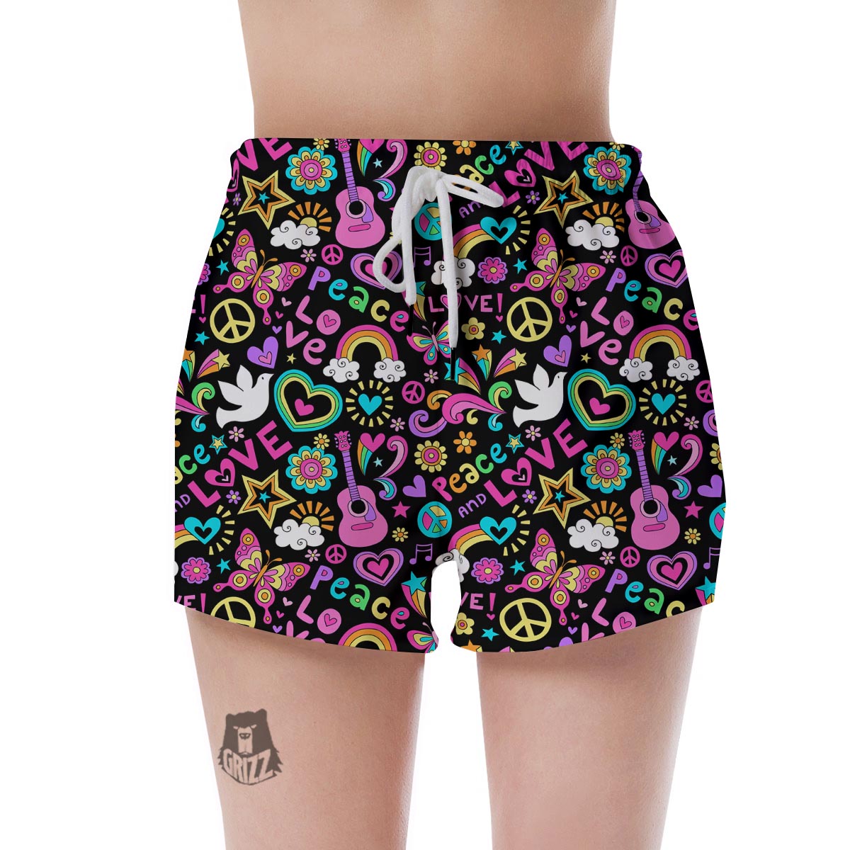 Hippie Retro Women's Shorts-grizzshop