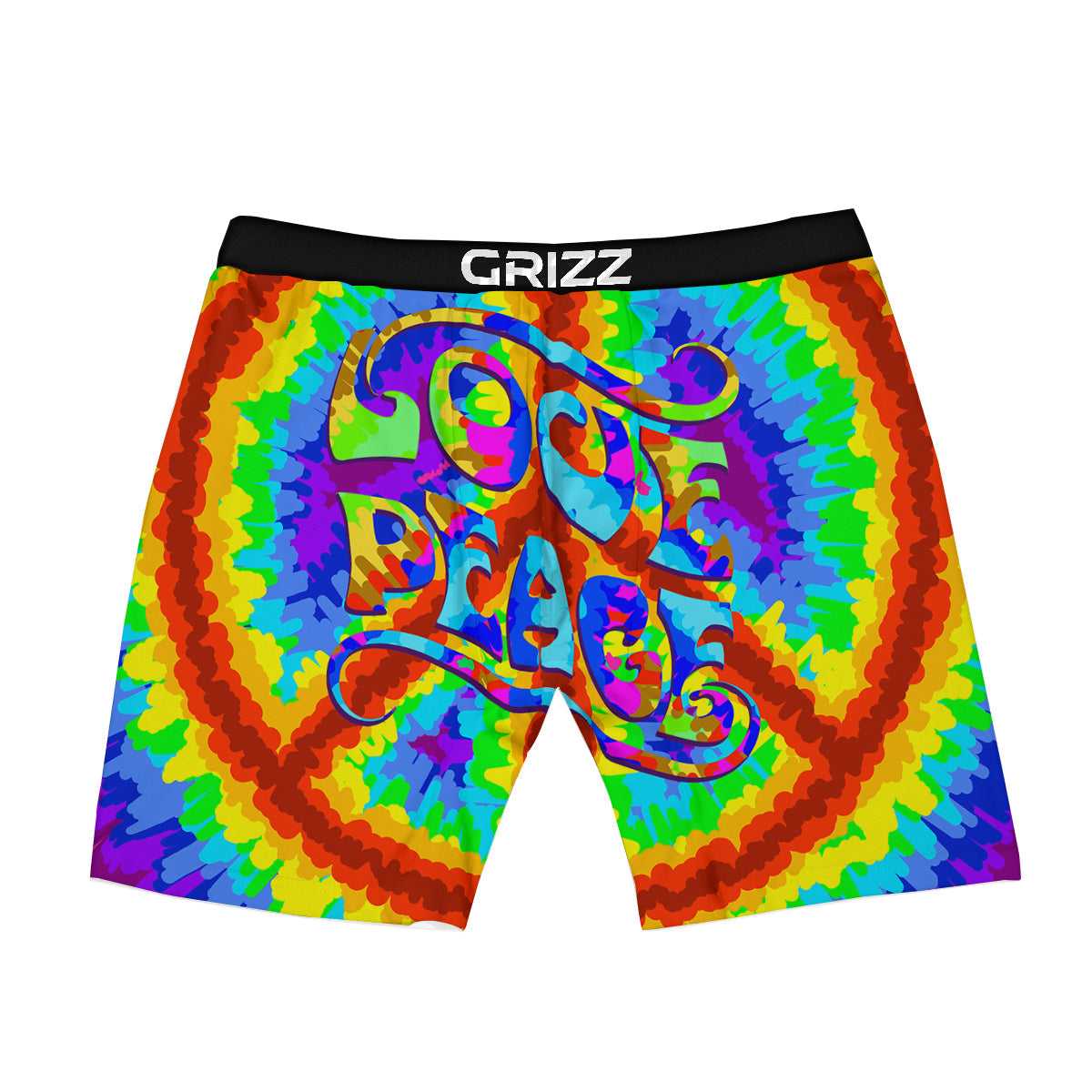 Hippie Symbol Colorful Abstract Print Boxer Briefs-grizzshop