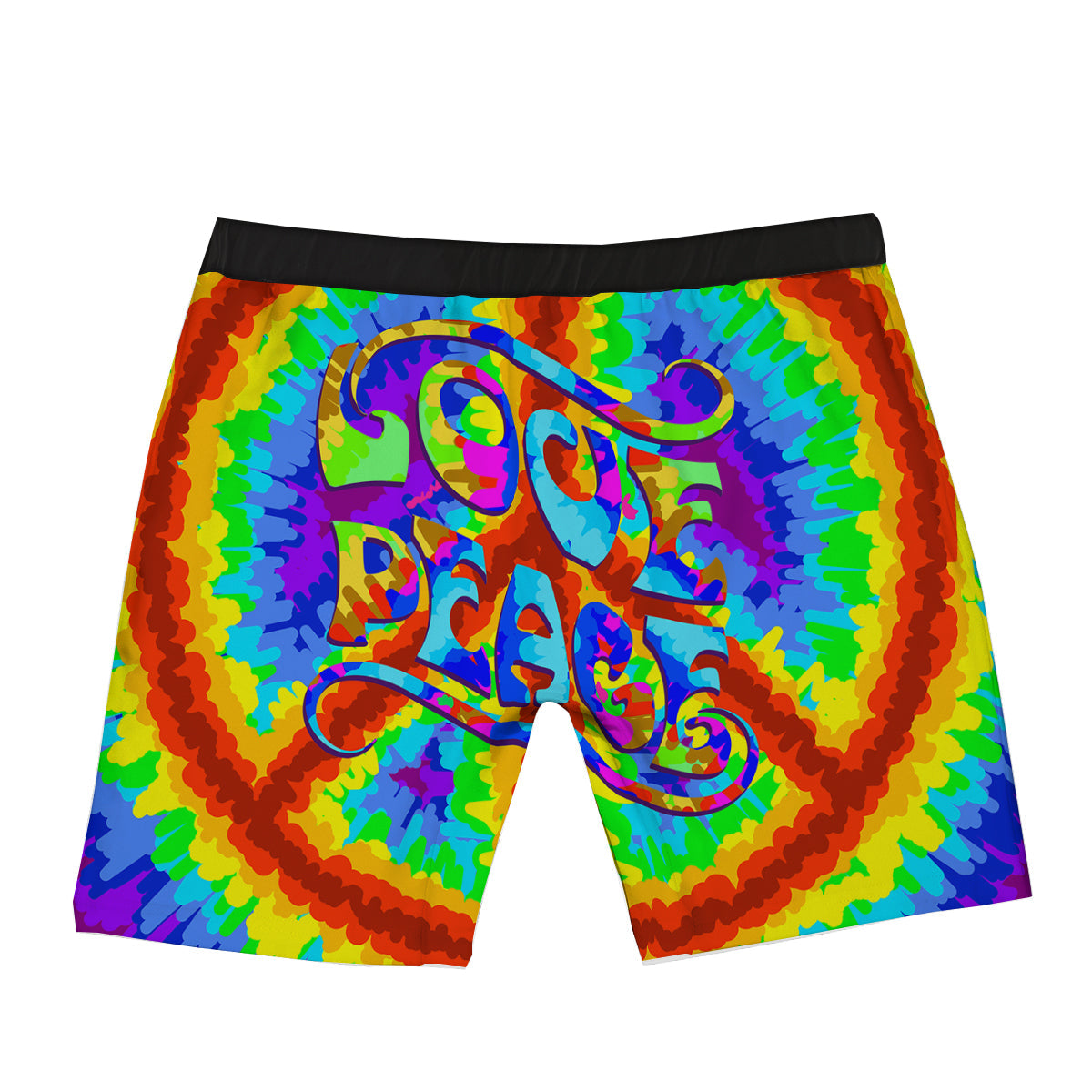 Hippie Symbol Colorful Abstract Print Boxer Briefs-grizzshop