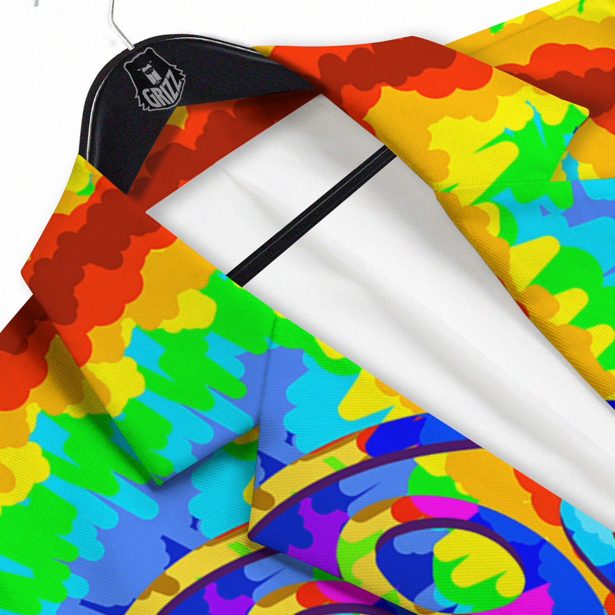 Hippie Symbol Colorful Abstract Print Men's Sport Coat-grizzshop