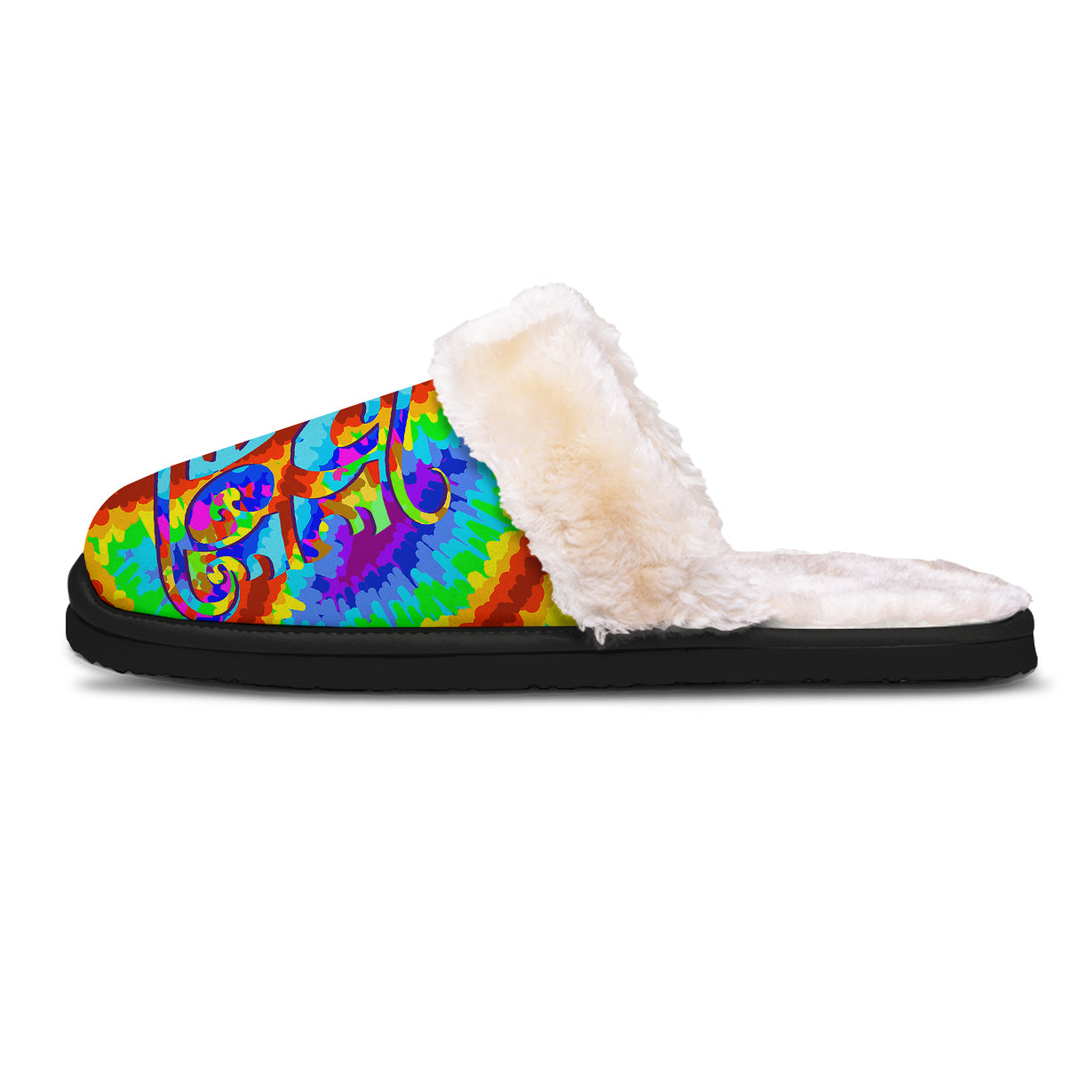 Hippie Symbol Colorful Abstract Print Slippers-grizzshop