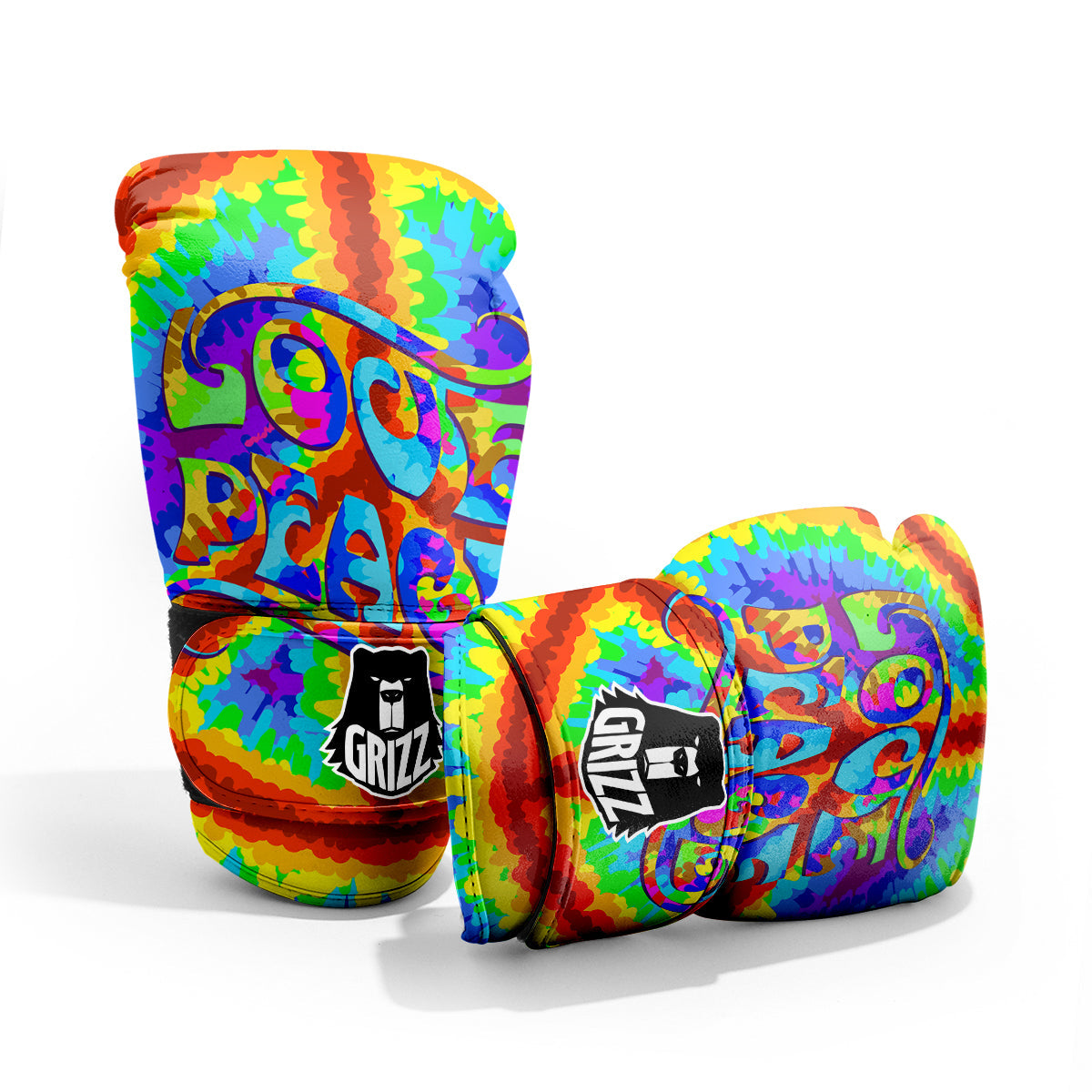 Hippie Symbol Colorful Abstract Print Pro Boxing Glove